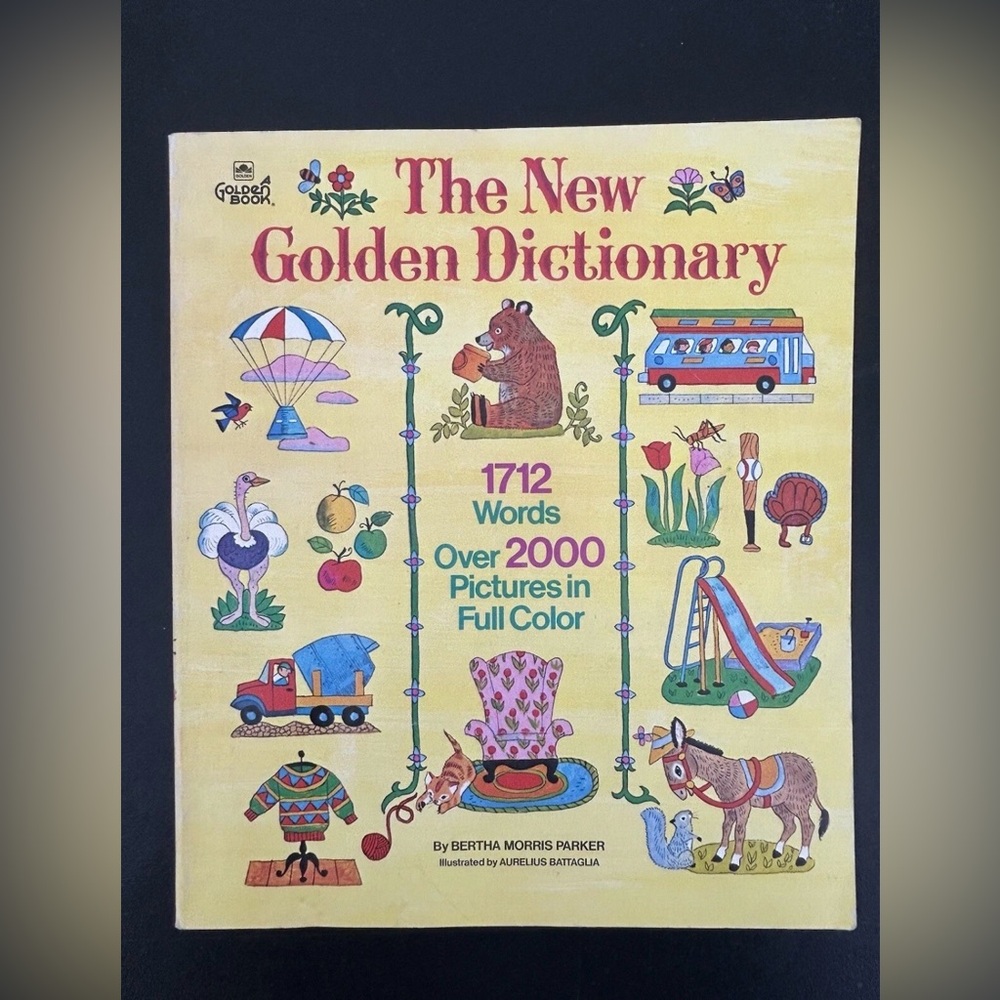 The New Golden Dictionary Book Bertha Morris Parker 1972 PB Golden Press